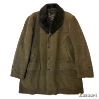 50's MINT CONDITION　"Casualcraft"　SHAWL　COLLAR　COTTON　SUEDE　COAT　　