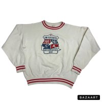 50's "CHAMPION"　RINNER TAG　「U.S.C.A.」　しみこみ PRINTED　SWEAT　RIB LINE　SIZE:L