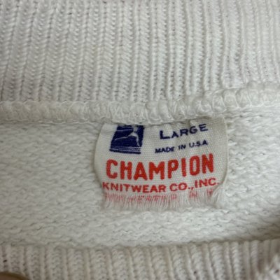 画像2: 50's "CHAMPION"　RINNER TAG　「U.S.C.A.」　しみこみ PRINTED　SWEAT　RIB LINE　SIZE:L