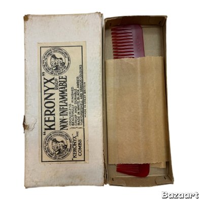 画像2: 1920's DEAD STOCK　COMB　CLEAR RED　COLOR