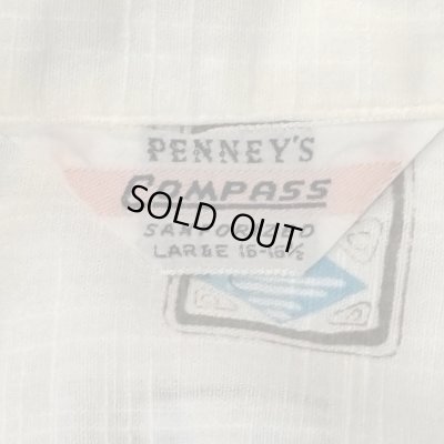 画像2: 50's MINT CONDITION　"PENNEYS　COMPASS"　ATOMIC　PATTERN　PRINTED　COTTON　SHORT　SLEEVE　SHIRTS　SIZE表記：LARGE　good size !!