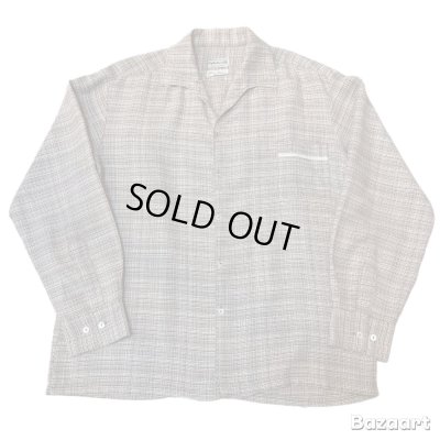 画像1: 50's "Dayton Men's Store"　ITALIAN　COLLAR　RAYON × COTTON　織り込み柄　ROCKABILLY　SHIRTS　SIZE表記：L