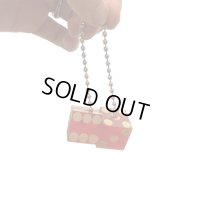 50's DEAD STOCK　"Harrah's"　DICES　CHARM　WITH　BALLCHAIN