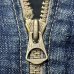 画像36: 1936's　"SANFORIZED tag"　襟付き　FULL ZIP.　DENIM　WORK　JACKET　WITH　TALON　RIVET　ZIPPER,　3 PATCH　POCKETS　AND　巻き DENIM　ハトメ付き　SIZE:実寸 42 - 44程　SUPER SPECIAL !!