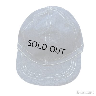 画像2: 70's DEAD STOCK　OLD　DENIM　WORK　CAP　SIZE:7 3/4