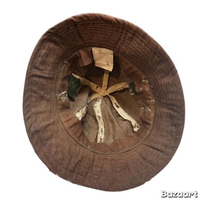 画像3: 1918s 「World War 1」　”-MIX　GREENBERG　＆　BRO.”　「U.S.ARMY」　BROWN　杢DENIM　HAT　WITH　PAPER　TAG　tag付き !!　good size !!