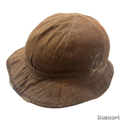 画像9: 1918s 「World War 1」　”-MIX　GREENBERG　＆　BRO.”　「U.S.ARMY」　BROWN　杢DENIM　HAT　WITH　PAPER　TAG　tag付き !!　good size !!