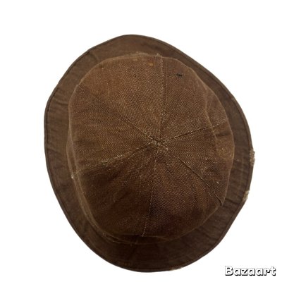 画像7: 1918s 「World War 1」　”-MIX　GREENBERG　＆　BRO.”　「U.S.ARMY」　BROWN　杢DENIM　HAT　WITH　PAPER　TAG　tag付き !!　good size !!