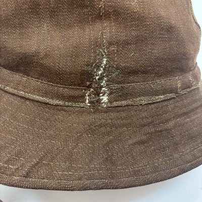画像13: 1918s 「World War 1」　”-MIX　GREENBERG　＆　BRO.”　「U.S.ARMY」　BROWN　杢DENIM　HAT　WITH　PAPER　TAG　tag付き !!　good size !!