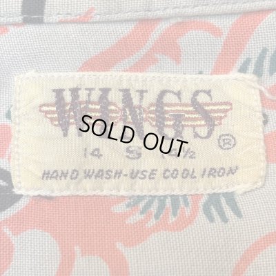 画像2: 50's "WINGS"　「DRAGON」　MOTIF　RAYON　HAWAIIAN　SHIRTS　very good print !!
