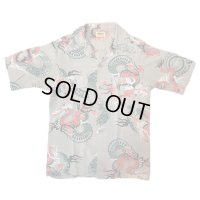 50's "WINGS"　「DRAGON」　MOTIF　RAYON　HAWAIIAN　SHIRTS　very good print !!