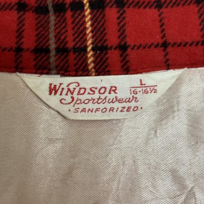 画像2: 50's DEAD STOCK　”WINDSOR"　PRINTED　COTTON　FLANNEL　SHIRTS　SIZE：L　16 - 16 1/2