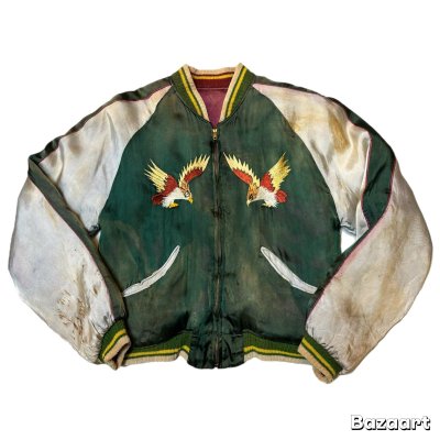 画像2: 50's　JAPAN　SOUVENIR　JACKET　EAGLE,　DRAGON,　AND　JAPAN MAP