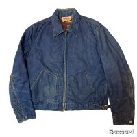 50's "ELK　BRAND”　FULL　ZIP.　DENIM　WORK　JACKET　WITH　BLANCKET　AND　PATCH　POCKET