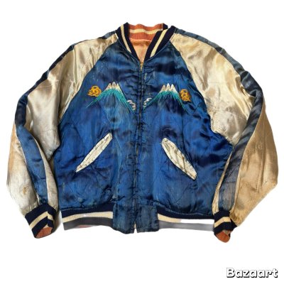 画像1: 50's JAPAN　SOUVENIR　JACKET　"FUJI MOUNTAIN , TIGER and EAGLE"　good size !!　good condition !!