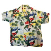 50's "Andorade"　チリメン　RAYON　HAWAIIAN　SHIRTS　SIZE表記：L