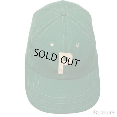 画像1: 60's DEAD STOCK　BASEBALL CAP　WITH　PATCH　GREEN × WHITE