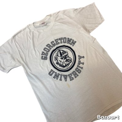 画像2: 70's "HAND TEX"　「BULLDOG」　”GEORGETOWN　UNIVERSITY”　しみ込み PRINTED　Tee SHIRTS　SIZE表記：X-LARGE　good printed !!