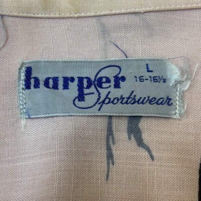 画像2: 50's "harper"　RAYON　SHORT　SLEEVE　SHIRTS　PINK × BLACK × GRAY　PIN 黒 GRAY　nice color　SIZE表記：L
