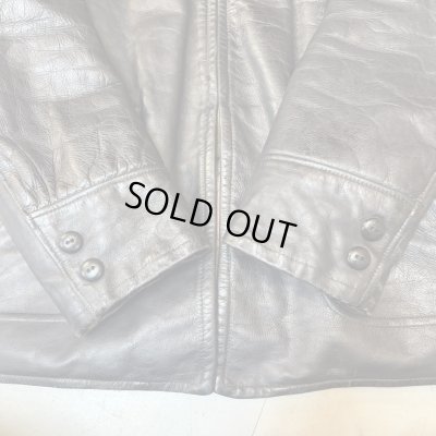 画像8: 50's "Lawrence"　HORSE　HIDE　FULL　ZIP.　LEATHER　JACKET　BLACK　good quality !!　very good condition !!