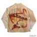 画像1: 40's　MINT CONDITION　"NYLO - SHEEN　by Troy of California"　WESTERN MOTIF　（Desert　Buffalo Skull　and　Ox Cart　etc.)　BACK PANNEL　HAND PAINTED　LONG SLEEVE　SHIRTS　SIZE：M　very beautuful !! (1)