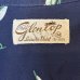 画像2: early 50's "Glen Top"　「HORIZONTAL　PATTERN」　DARK NAVY　RAYON　HAWAIIAN SHIRTS　good printed !!　 (2)