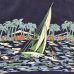 画像13: early 50's "Glen Top"　「HORIZONTAL　PATTERN」　DARK NAVY　RAYON　HAWAIIAN SHIRTS　good printed !!　