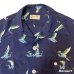 画像5: early 50's "Glen Top"　「HORIZONTAL　PATTERN」　DARK NAVY　RAYON　HAWAIIAN SHIRTS　good printed !!　