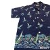 画像10: early 50's "Glen Top"　「HORIZONTAL　PATTERN」　DARK NAVY　RAYON　HAWAIIAN SHIRTS　good printed !!　