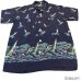 画像6: early 50's "Glen Top"　「HORIZONTAL　PATTERN」　DARK NAVY　RAYON　HAWAIIAN SHIRTS　good printed !!　
