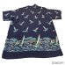画像7: early 50's "Glen Top"　「HORIZONTAL　PATTERN」　DARK NAVY　RAYON　HAWAIIAN SHIRTS　good printed !!　