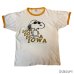 画像1: 70's "SNOOPY"　「IOWA」　しみ込み PRINTED　RINGER　Tee SHIRTS　rare pattern !! (1)
