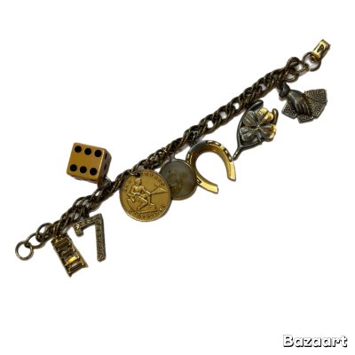 画像2: 50's "IRISH"　BRASS　CHARM　BLACELET