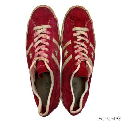 画像2: just 1969's　"CONVERSE　JACK　STAR　最初期　　RED SUEDE　SIZE：11 1/2　3つ★ヒールパッチ　special rare !!