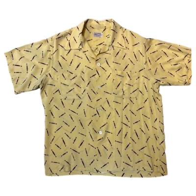 画像1: 50's "Jayson"　ABSTRACT　PATTERN　PRINTED　SHORT　SLEEVE　RAYON　SHIRTS　