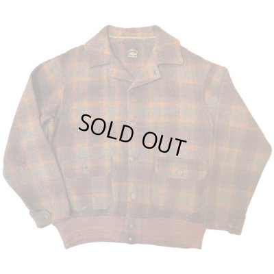 画像1: 30's "J.C.PENNEY CO.　LUMBER JACK”　FRONT 掛けBUTTON　A-1　STYLE　WOOL　JACKET　WITH　WAIST　WOOL　KNIT　RIB　Big size !!　very old !!