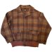 画像1: 30's "J.C.PENNEY CO.　LUMBER JACK”　FRONT 掛けBUTTON　A-1　STYLE　WOOL　JACKET　WITH　WAIST　WOOL　KNIT　RIB　Big size !!　very old !! (1)