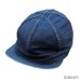 画像1: -70's "KROMUR"　6 PANNELS　DENIM　WORK  CAP　good size !!　good design !! (1)