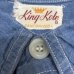 画像3: early 50's　"King Kole"　DARK　CHAMBRAY　SHIRTS　マチ付き　SIZE：実寸 L 相当　good size !!