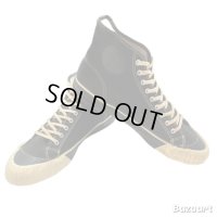 40's DEAD STOCK　"Keds"　COTTON　CANVAS　SNEAKER　Hi.　BLACK　SIZE：8　つま黒 !!