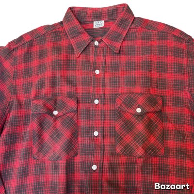画像7: -60's "KEY"　COTTON　HEAVY　FLANNEL　SHIRTS　実寸SIZE：XXL 程　very big size !!