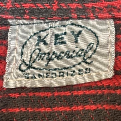 画像2: -60's "KEY"　COTTON　HEAVY　FLANNEL　SHIRTS　実寸SIZE：XXL 程　very big size !!