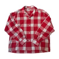 50's "DUMONT"　COTTON　CHECKED　PATTERN　LONG　SLEEVE　SHIRTS　SIZE:実寸 XL -