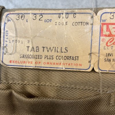 画像5: 50's- DEAD STOCK　WITH　FLASHER　”LEVI'S　Casuals”　CHINO　PANTS　SIZE表記　W 30 × L 32　good making !!