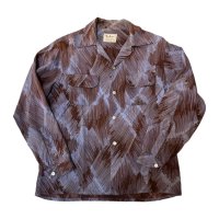 50's "marlboro"　RAYON　GABARDINE　LONG　SLEEVE　SHIRTS　WITH　PRINTED　SIZE表記：M　SPECIAL !!　
