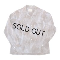 50's "marlboro"　RAYON　GABARDINE　LONG　SLEEVE　SHIRTS　WITH　PRINTED　SIZE表記：M　SPECIAL !!　
