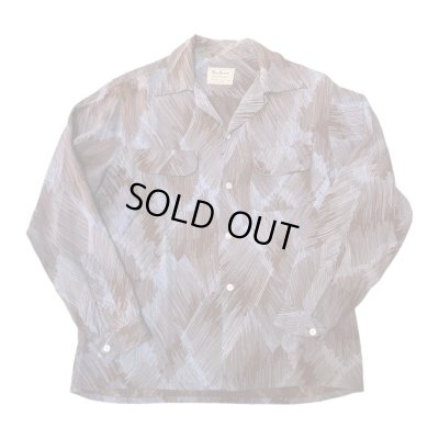 画像1: 50's "marlboro"　RAYON　GABARDINE　LONG　SLEEVE　SHIRTS　WITH　PRINTED　SIZE表記：M　SPECIAL !!　