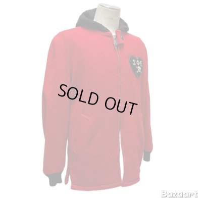 画像19: 50's "Mc GREGOR"　FULL　ZIP.　COAT　WITH　COTTON　KNIT　HOOD　AND　”SKULL”　PATCH　ON　THE　HEART