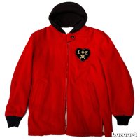 50's "Mc GREGOR"　FULL　ZIP.　COAT　WITH　COTTON　KNIT　HOOD　AND　”SKULL”　PATCH　ON　THE　HEART