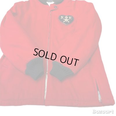 画像10: 50's "Mc GREGOR"　FULL　ZIP.　COAT　WITH　COTTON　KNIT　HOOD　AND　”SKULL”　PATCH　ON　THE　HEART